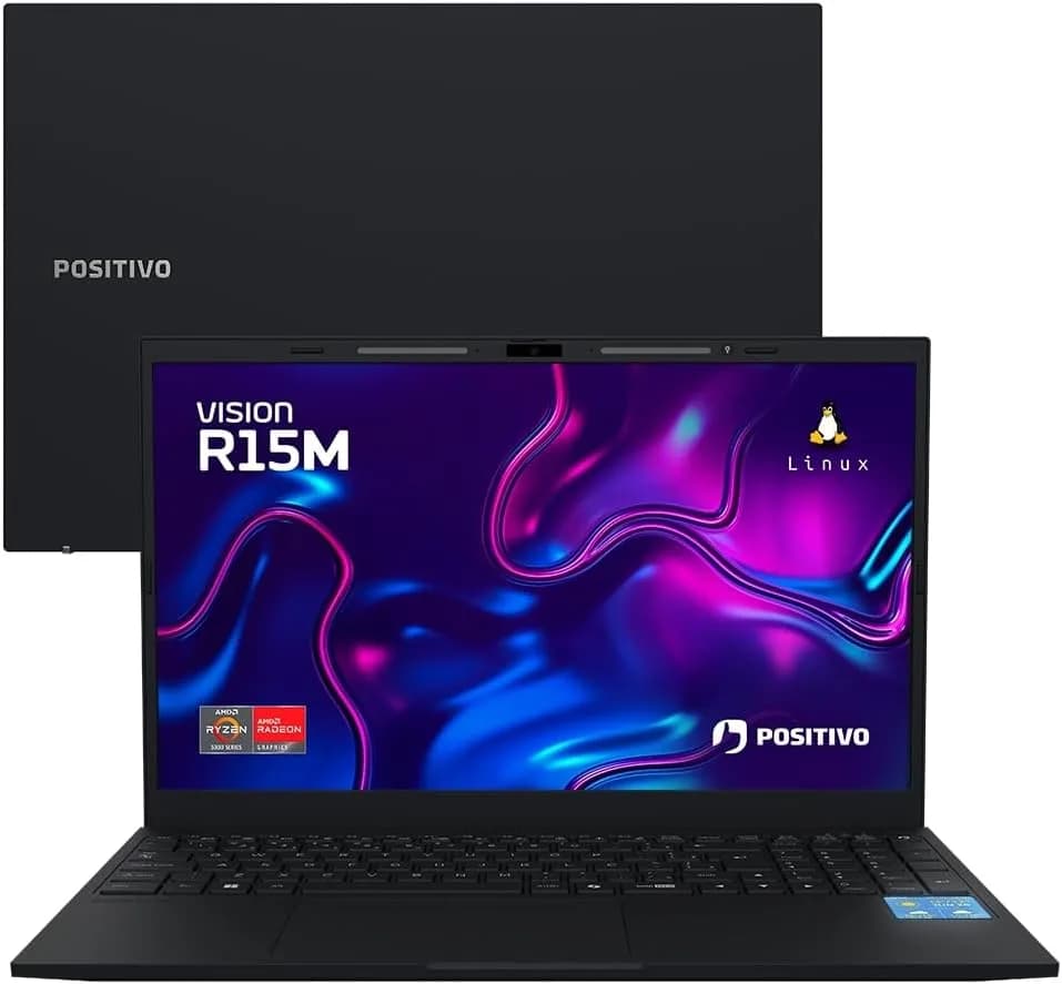 Positivo Vision R15M com Minitela e Ryzen 5 por R$ 3.391,40 na Amazon