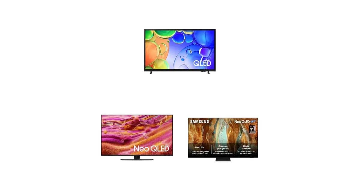 Samsung QLED 2025: três modelos em oferta na Amazon