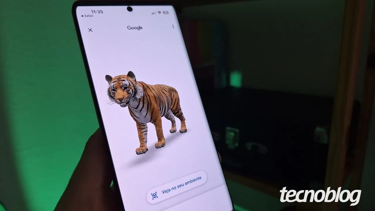 app: veja tigres, dinossauros e corpo humano em 3D no Google