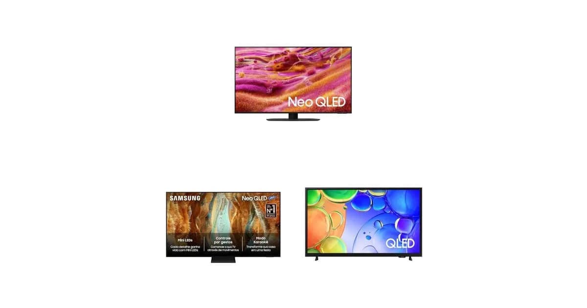 Samsung Neo QLED e QLED: 3 TVs com Vision AI e Xbox Cloud na Amazon