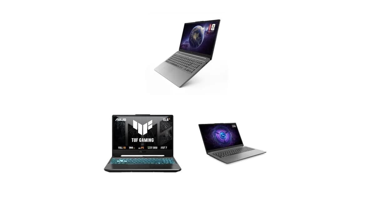 notebooks gamer Lenovo LOQ e ASUS TUF com RTX 3050 e RTX 4050 na Amazon