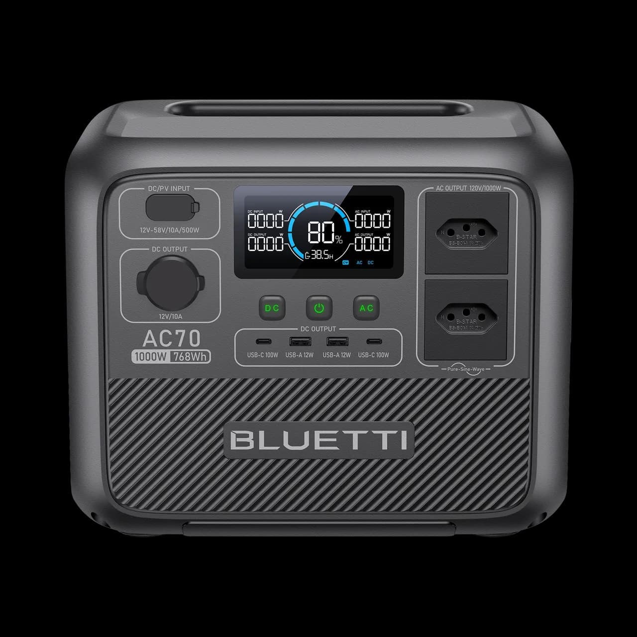 BLUETTI AC70 no dia a dia: o que a especificação não mostra sobre carga turbo, autonomia e UPS