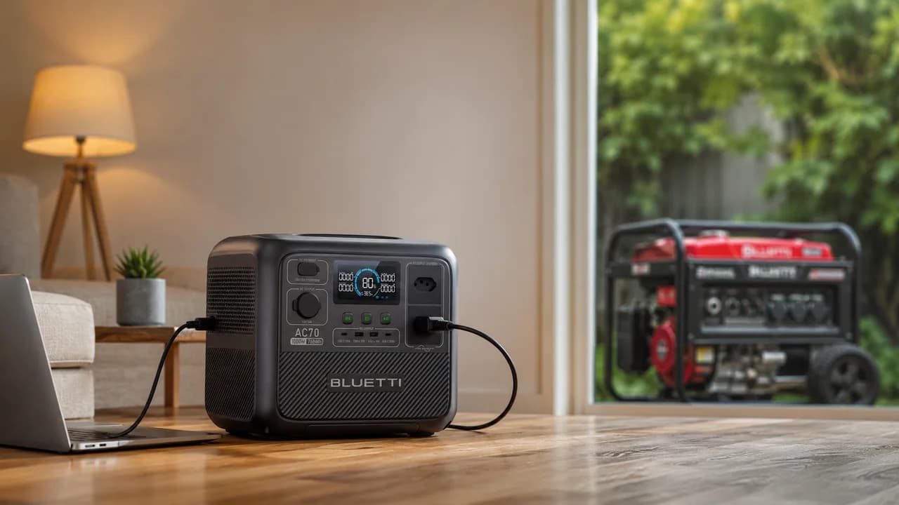 Gerador a Gasolina ou Estação Portátil? O Que Muda na Prática com o BLUETTI AC70 em 2026