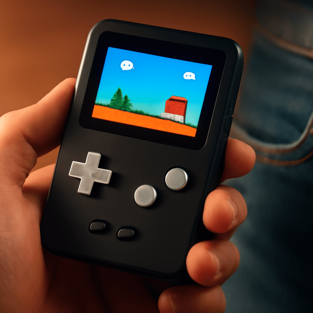 Meu segredo pra nostalgia: esse mini videogame portátil com clássicos no bolso!