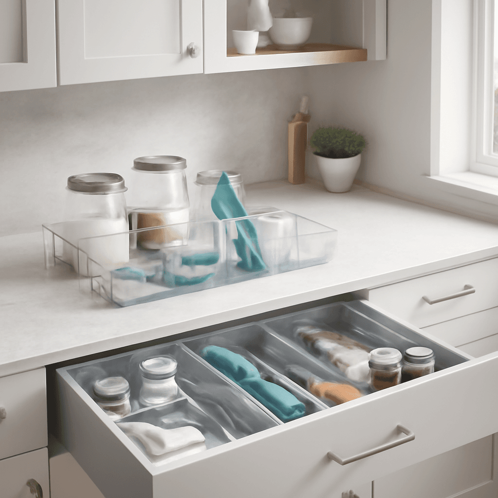 Organizador modular que otimiza a cozinha facilitando a organização diária