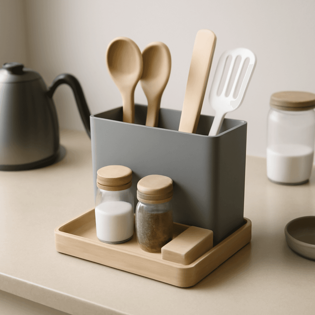Organizador compacto que otimiza espaço e facilita a rotina da cozinha