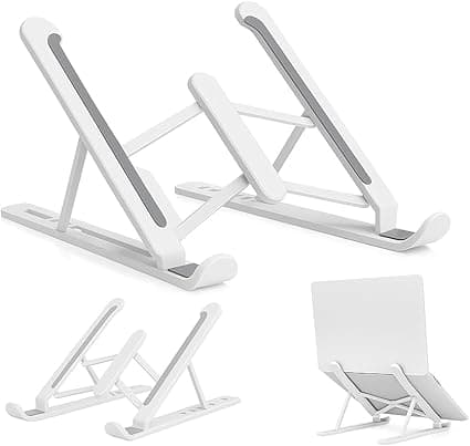 Suporte em alumínio para notebook: 6 posições, ventilação — R$14,90