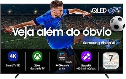 Samsung Vision AI TV 43″ QLED 4K – Black Friday R$1.709,10 Pix Amazon