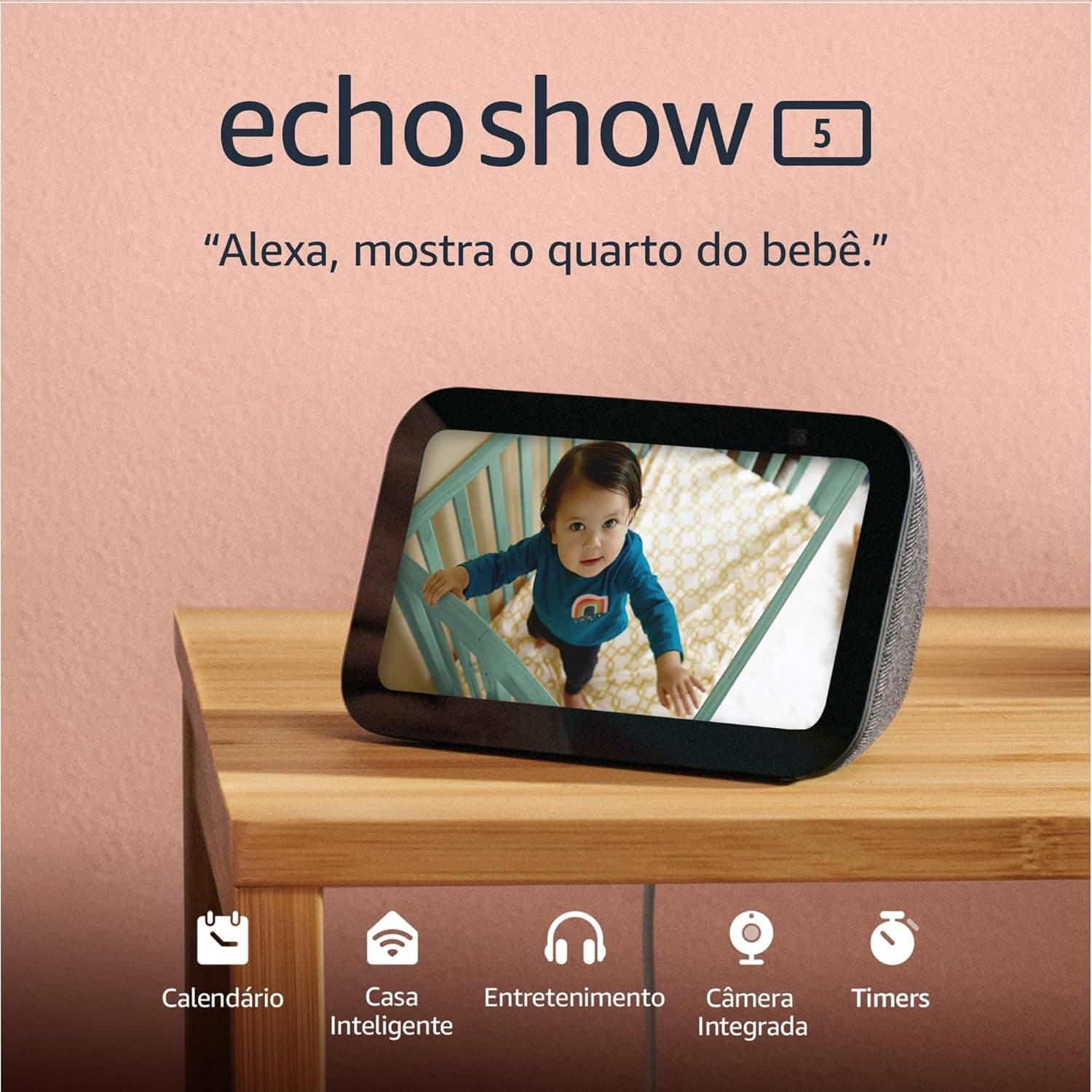 Echo Show 5 (3ª geração): Alexa e tela compacta por R$ 539 (BF)