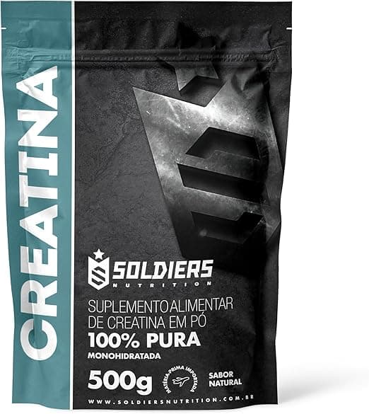 Creatina Monohidratada Soldiers 500 g por R$39,90 na Amazon
