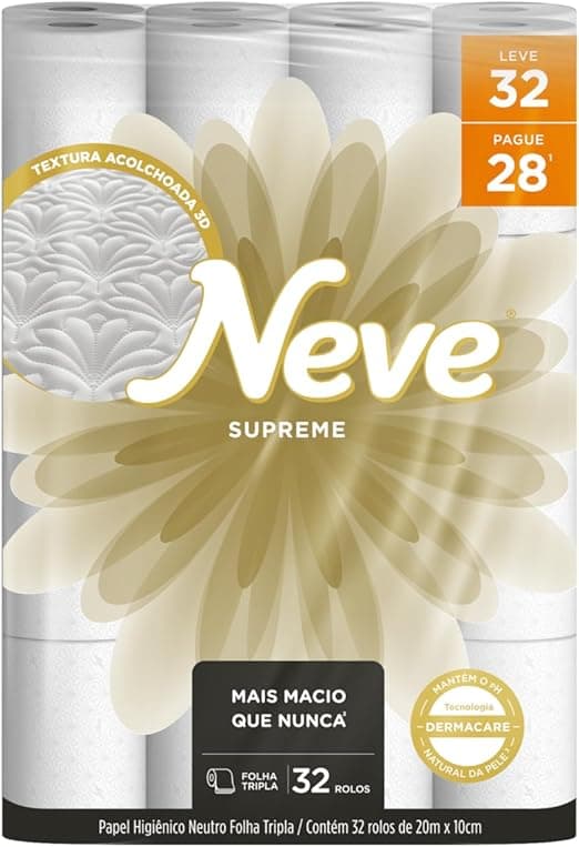 Neve Supreme Higiênico 32 Rolos — de R$73,99 por R$49,90 na Amazon