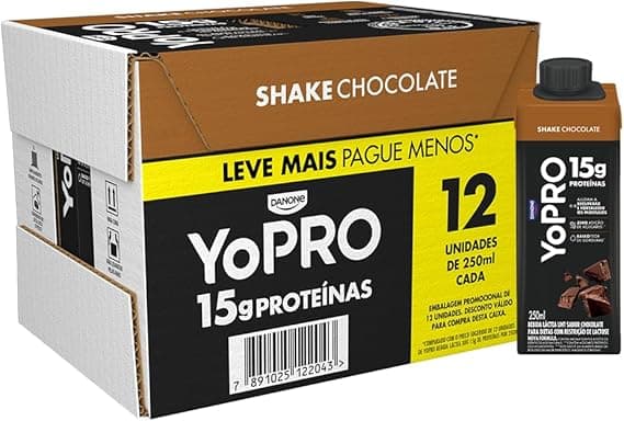 YoPRO 12x250ml: 15g proteína, 19% desconto na Amazon — R$63,99