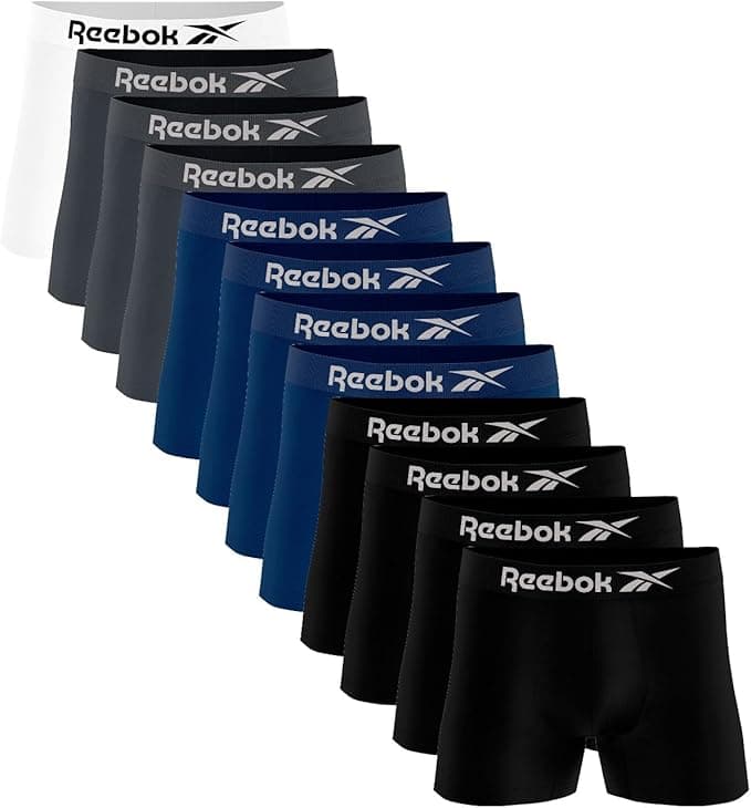 Kit 12 Cuecas Boxer Reebok Microfibra por R$81,90 na Amazon BlackFriday