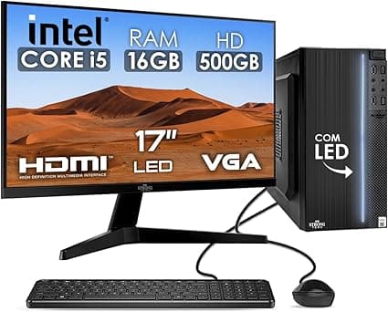 PC Intel i5 16GB DDR3 500GB HDD + Monitor 17″ – R$859,73 na BF Amazon