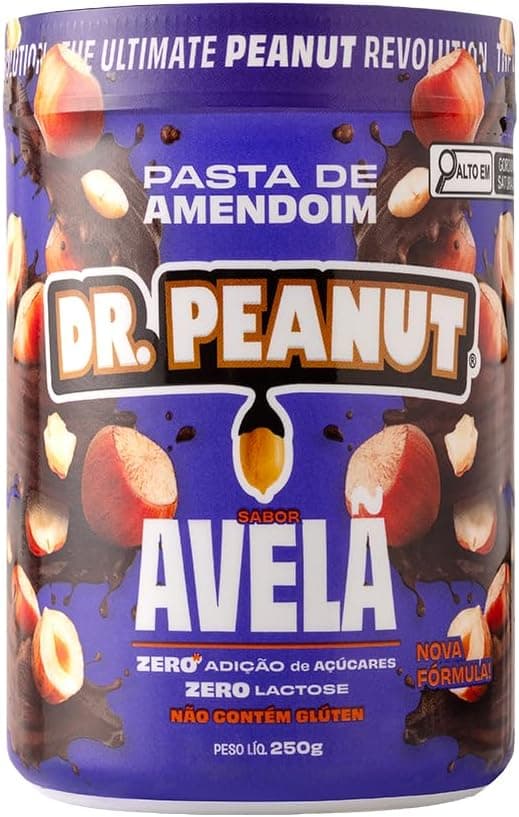 Dr. Peanut Amendoim Avelã 250g com Whey Protein: R$26,69 na Amazon