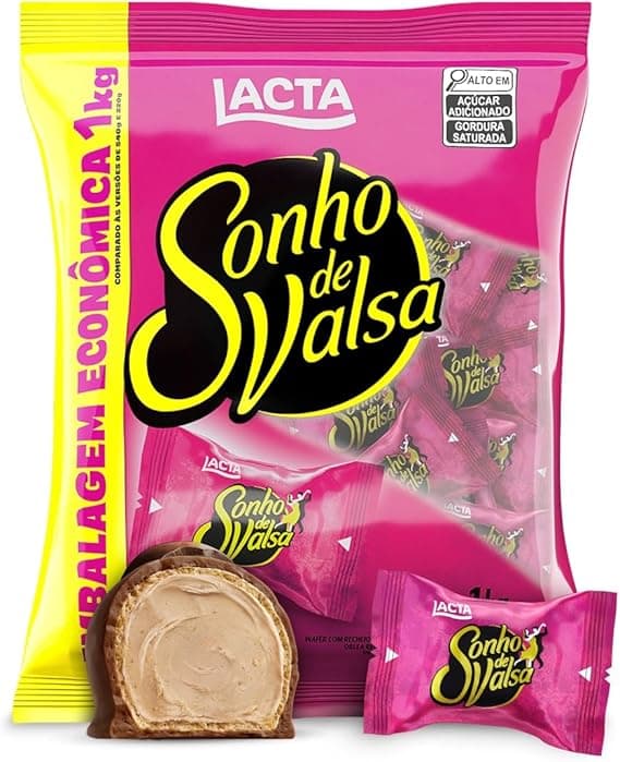 Pacote 1 kg de Sonho de Valsa com 50 wafers por R$64,89 e frete grátis