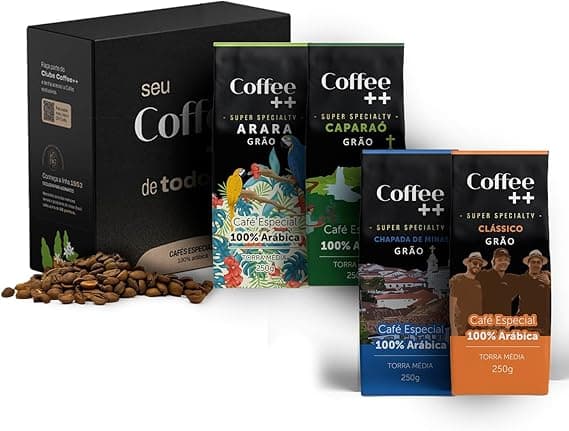 Kit 4 Cafés CoffeeMais Clássico Caparaó Chapada Arara R$161,91