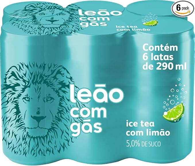 Pack Leão Ice Tea Zero Limão 290ml, 6 latas — R$26,80 e entrega grátis