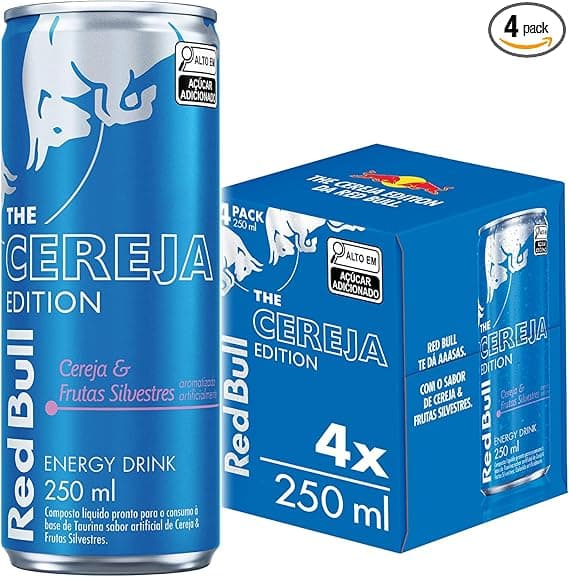 Pack de 4 Red Bull Cereja e Frutas Silvestres: R$29,19 com assinatura