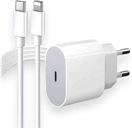 USB-C Lightning + Carregador 25W para iPhone X–14 — Oferta R$51,19
