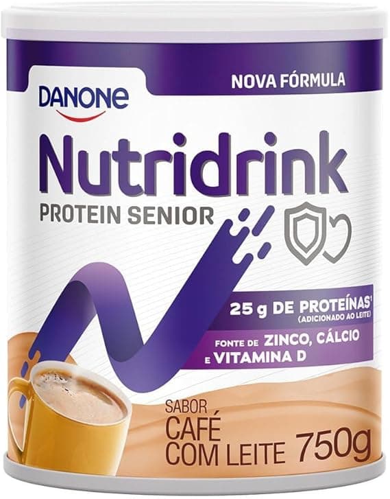 Nutridrink Protein Senior Café com Leite 750 g — R$113,69 na Amazon