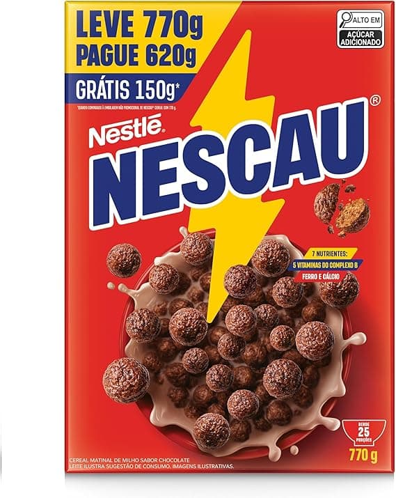 Nescau Cereal Trad Leve 770 g por R$26,49 com frete grátis e rec.