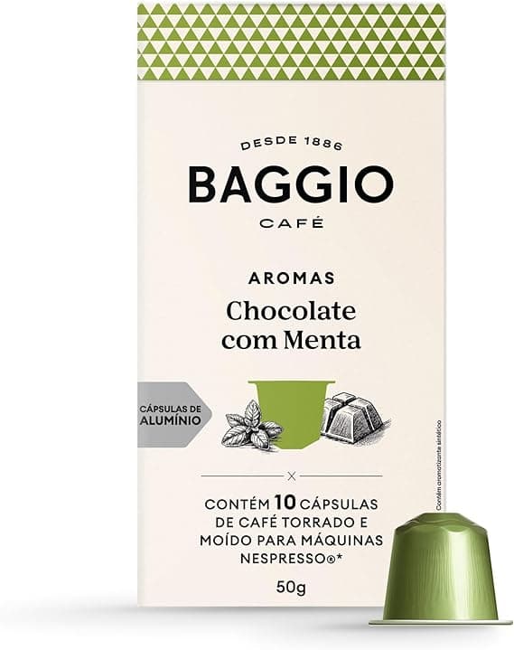 Baggio Aroma Chocolate com Menta: cápsulas Nespresso, 10 por R$ 22,09