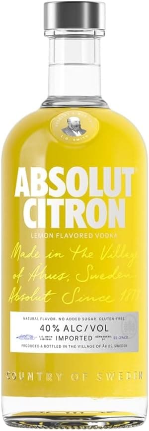 Absolut Vodka Citron por R$99,76: vodka cítrica sueca leve para drinks