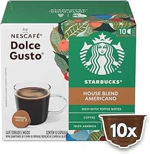 Starbucks House Blend Americano cápsulas Dolce Gusto 10 un por R$32,99