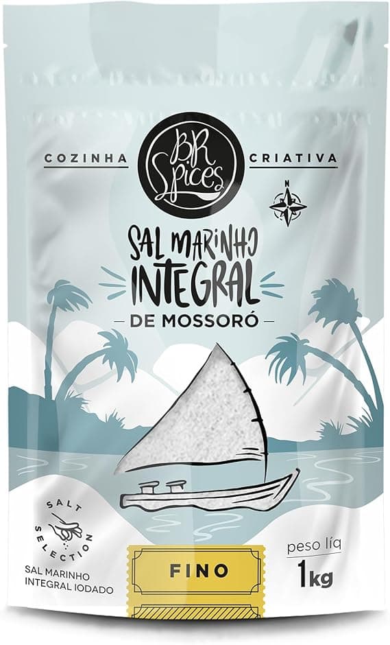 BR Spices Sal Marinho Integral Fino 1kg – R$13,99 na Amazon