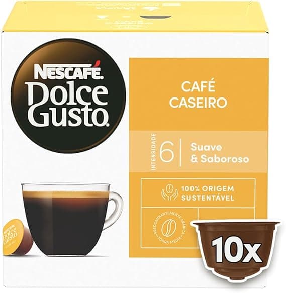 Dolce Gusto Caseiro: 10 cápsulas a R$24,51 na Amazon com frete grátis