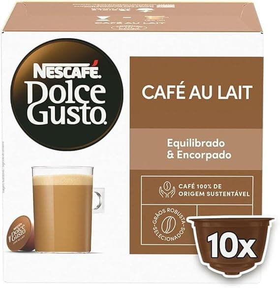 Dolce Gusto Café Au Lait 10 cápsulas por R$23,69 com frete grátis
