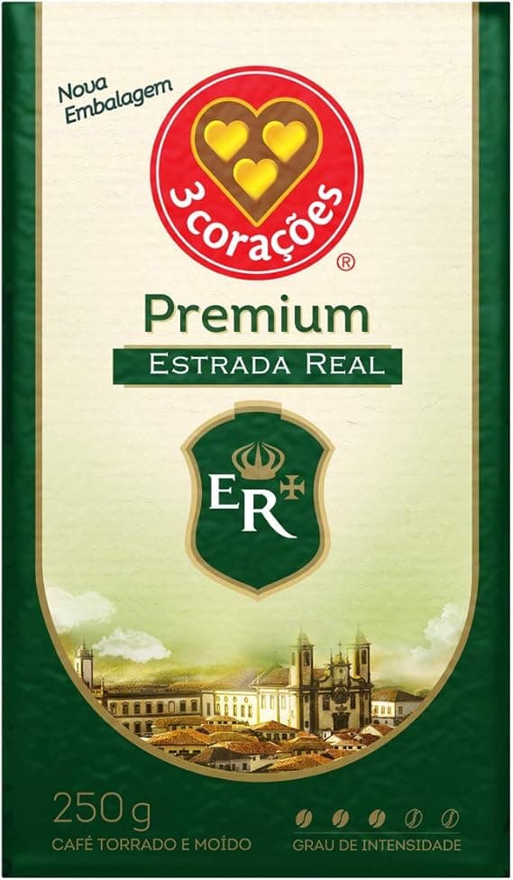 3 Corações Estrada Real Premium 250 g a vácuo — R$26,00 na Amazon com frete grátis