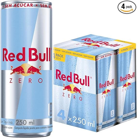 Red Bull Energy Zero 250 ml — Pack de 4 por R$29,19 com frete grátis