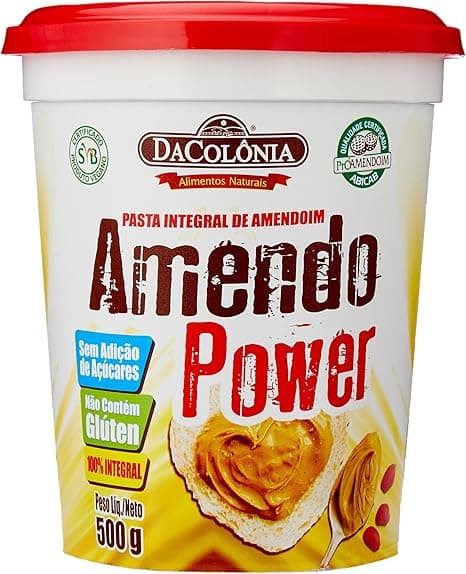 Amendopower: Pasta de Amendoim Integral 500 g – Zero açúcar – R$19,89