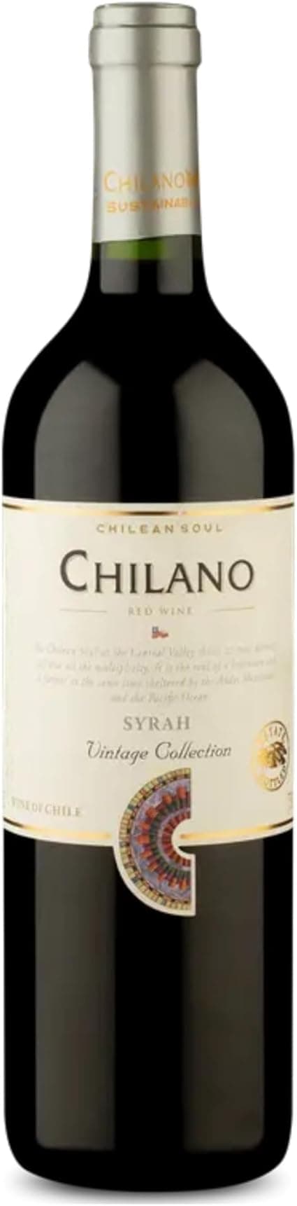 Chilano Syrah Tinto Chileno 750 ml para o dia a dia, com cereja