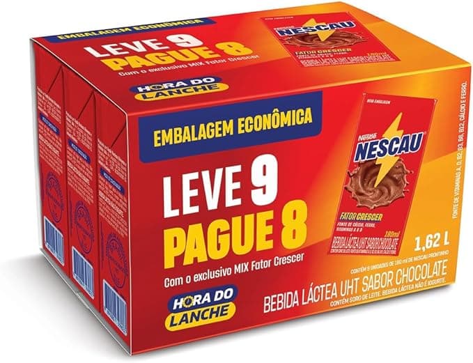 Nescau Prontinho 180ml: promoção Leve 9 Pague 8 na Amazon por R$21,89