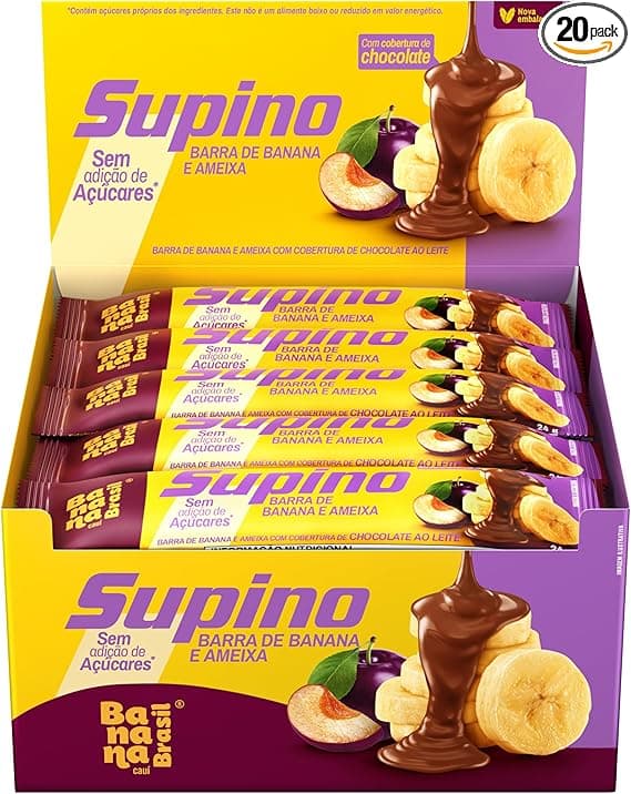 Banana Supino Zero Ameixa com Chocolate ao Leite-R$45,80 frete grátis