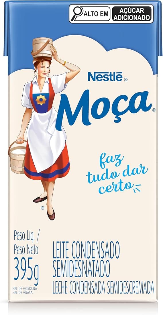 MOÇA 395 g Semi-desnatado: R$9,58 na Amazon frete grátis acima de R$19