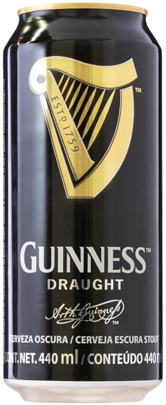 Guinness Draught lata 440ml por R$48,30 espuma cremosa e sabor tostado