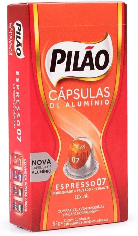 Pilão Tradicional: 10 cápsulas 52 g por R$19,98 — compatível Nespresso