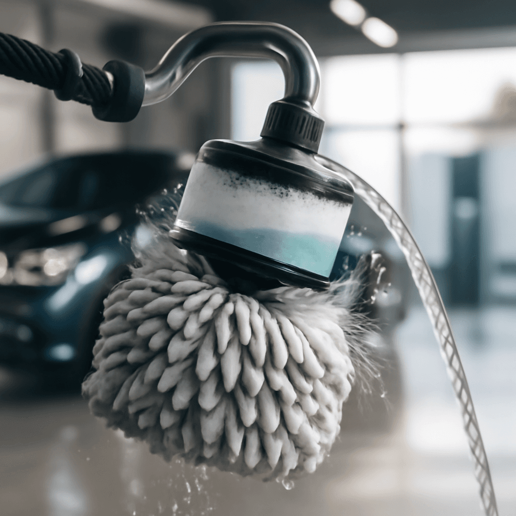 Escova de limpeza com rotação automática que facilita a limpeza prática do carro e superfícies