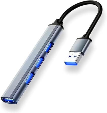 Hub USB 3.0 com 4 portas, até 5 Gbps, alumínio por R$ 18,90 na Amazon