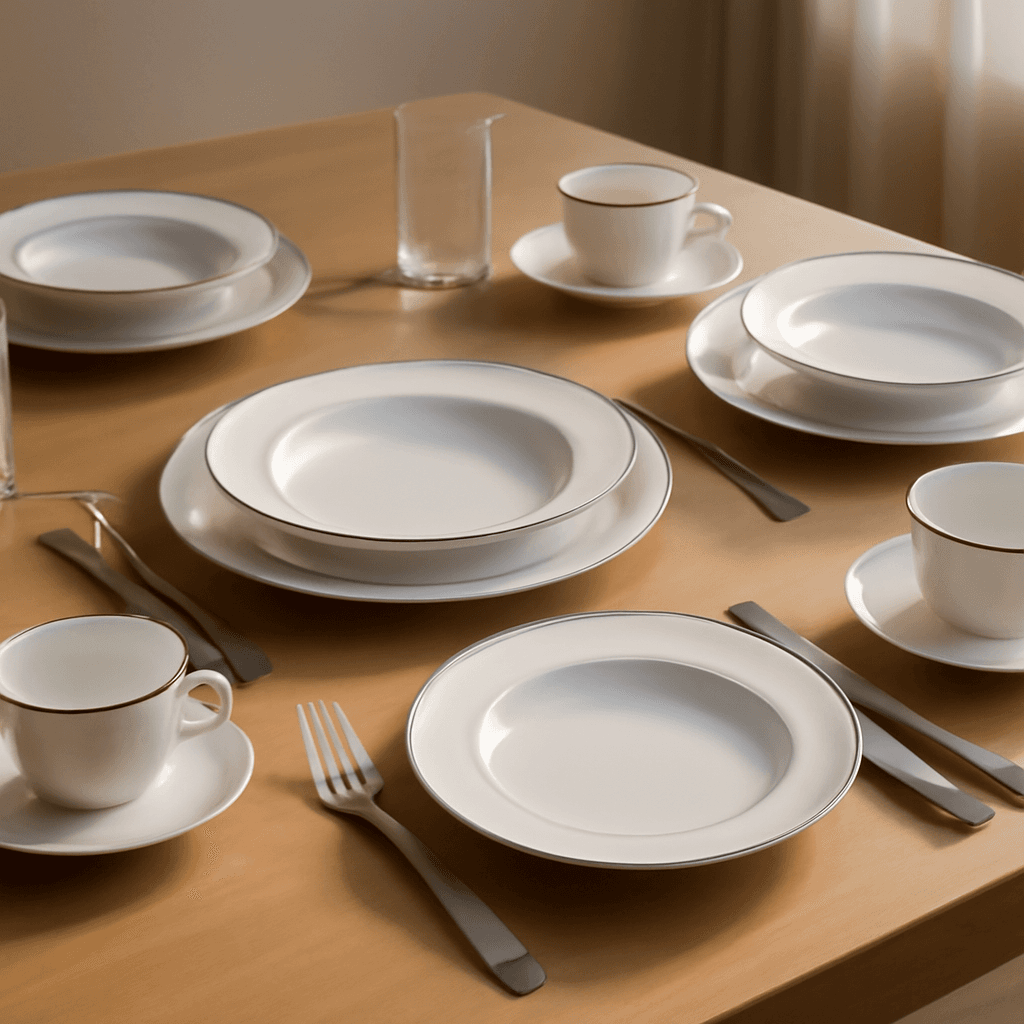 Jogo de jantar completo que une elegância e praticidade para o dia a dia