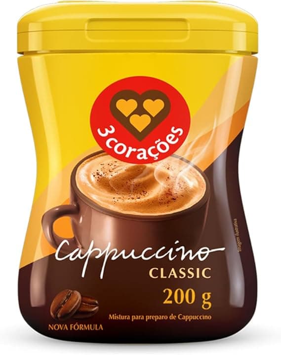 Cappuccino Clássico 3 Coração 400g por R$28,12 na Amazon com 22%