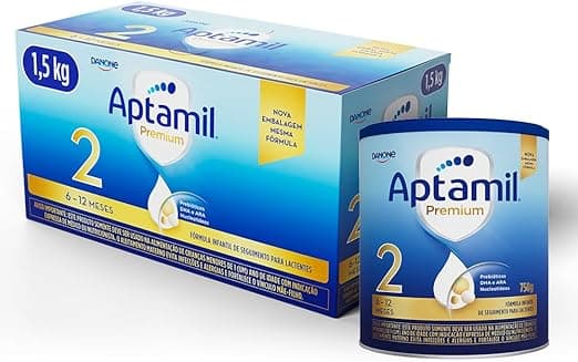 Aptamil Premium 2: Pack 1,5 kg com 2×750 g por R$114,90, entrega grátis