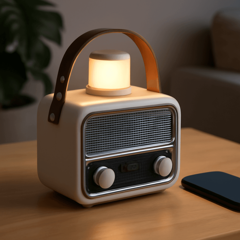 Rádio Retro Bluetooth que une design clássico tecnologia e praticidade para uso diário