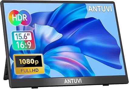 ANTUVI Monitor Portátil 15,6” 1080p IPS 60 Hz por R$424,99 na Amazon