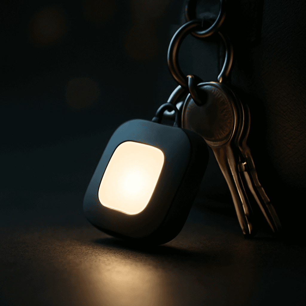 Pingente luminoso chaveiro com toque prático que facilita iluminação no dia a dia