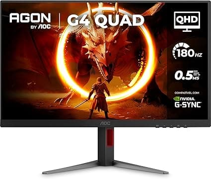 AOC AGON QUAD 27: QHD, 180 Hz, 0,5 ms por R$1.399